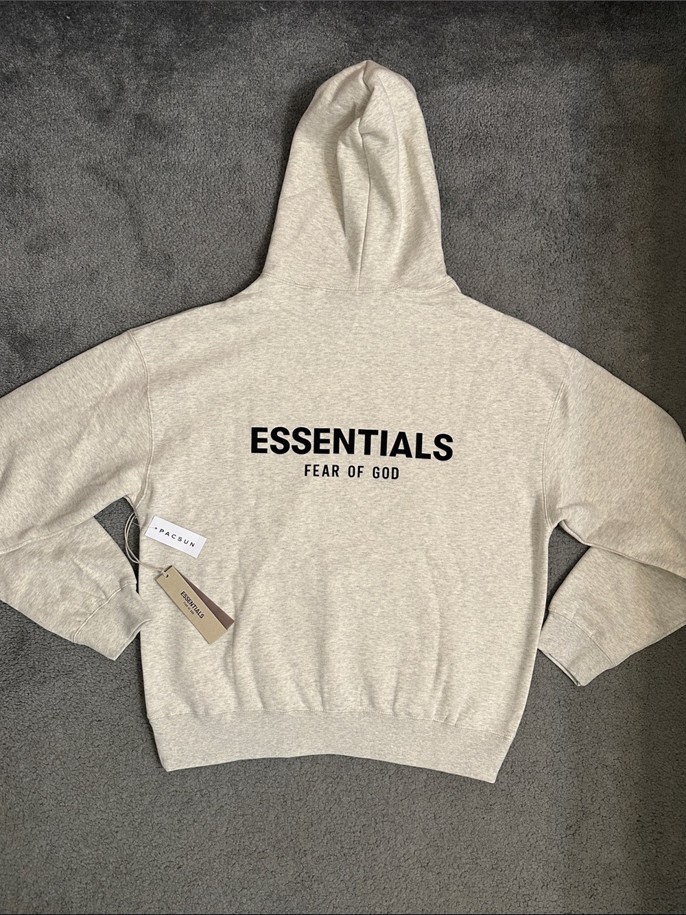 Fear of God ESSENTIALS Hoodie in Heather Beige